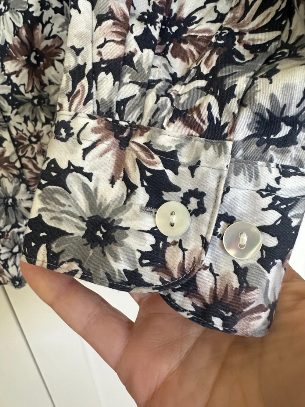Banana Republic Safari & Travel Clothing Vintage Floral Button Up Shirt